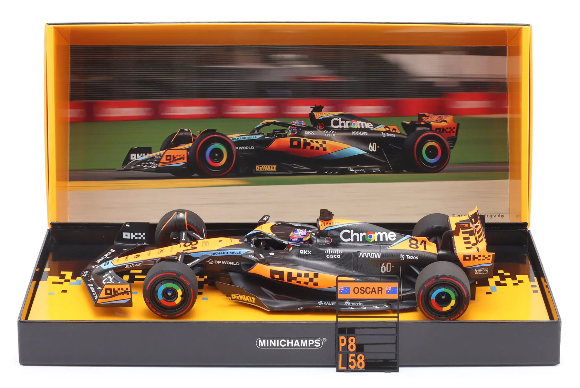 Oscar Piastri McLaren MCL60 #81 8th Australien GP Formel 1 2023 1:18 Minichamps