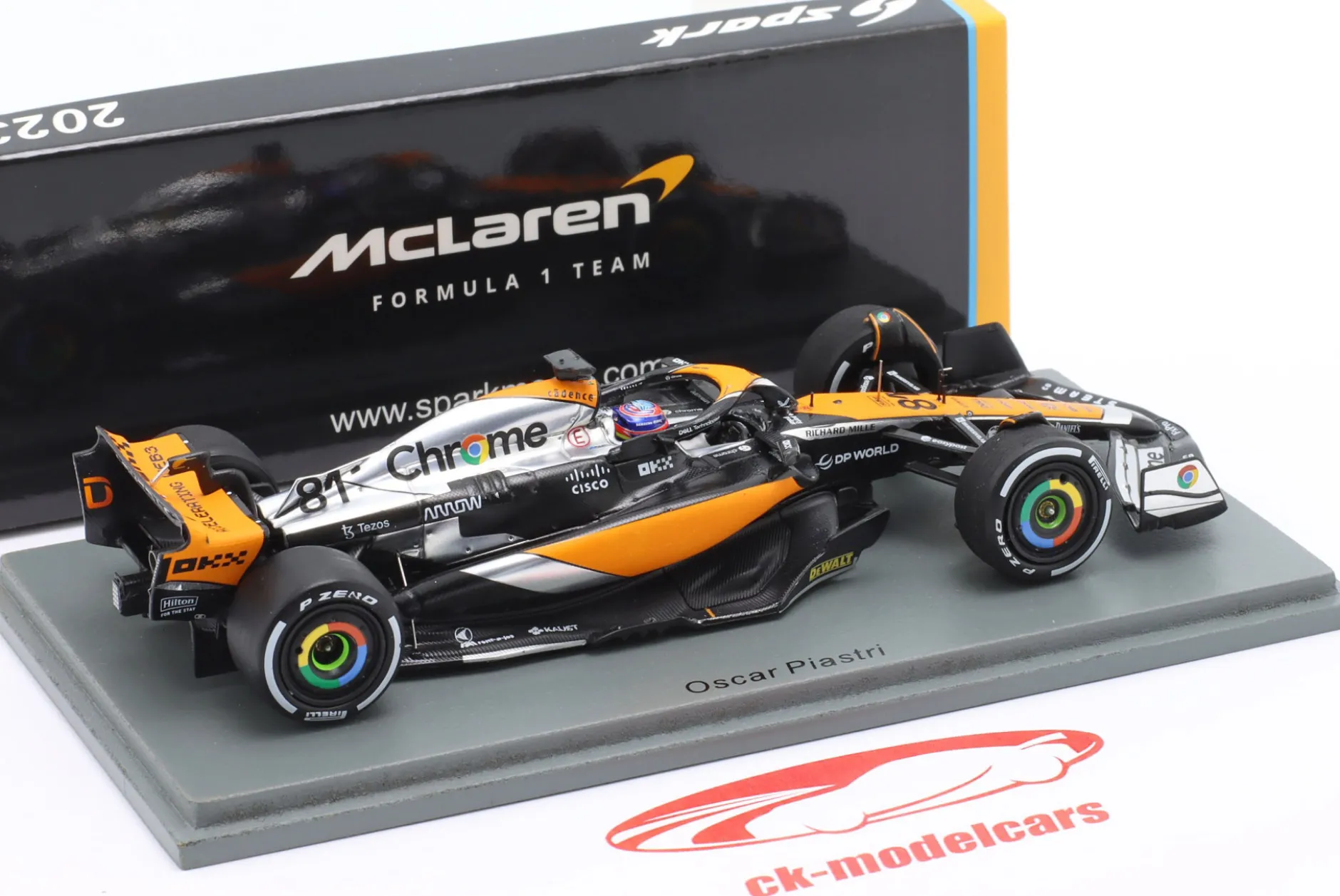 Oscar Piastri McLaren MCL60 #81 4th British GP Formel 1 2023 1:43 Spark