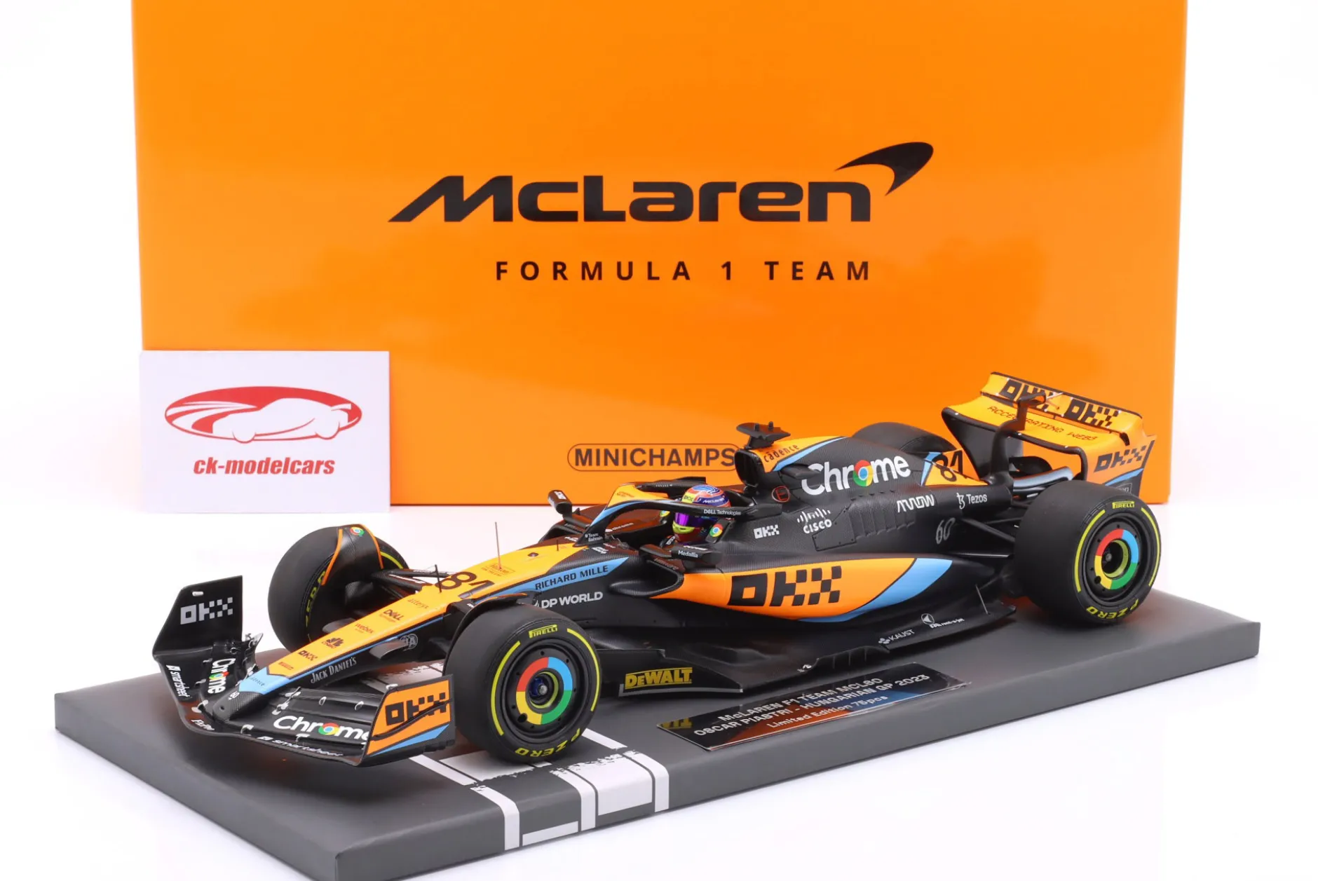 Oscar Piastri McLaren MCL60 #81 5th Ungarn GP Formel 1 2023 1:18 Minichamps