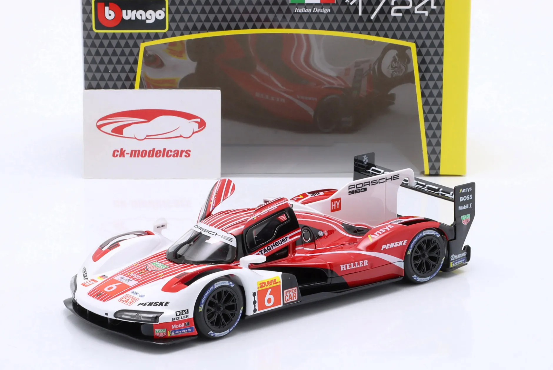 Penske Porsche 963 #6 24h LeMans 2023 Estre, Lotterer, Vanthoor 1:24 Bburago