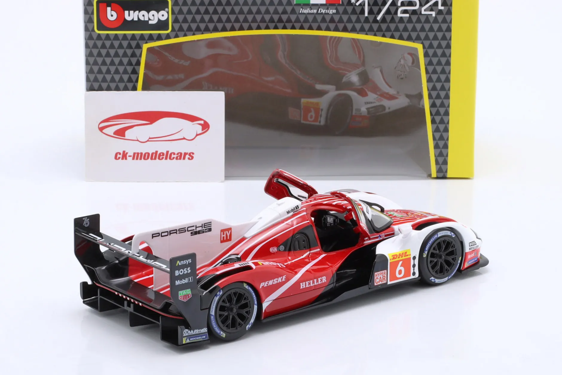 Penske Porsche 963 #6 24h LeMans 2023 Estre, Lotterer, Vanthoor 1:24 Bburago