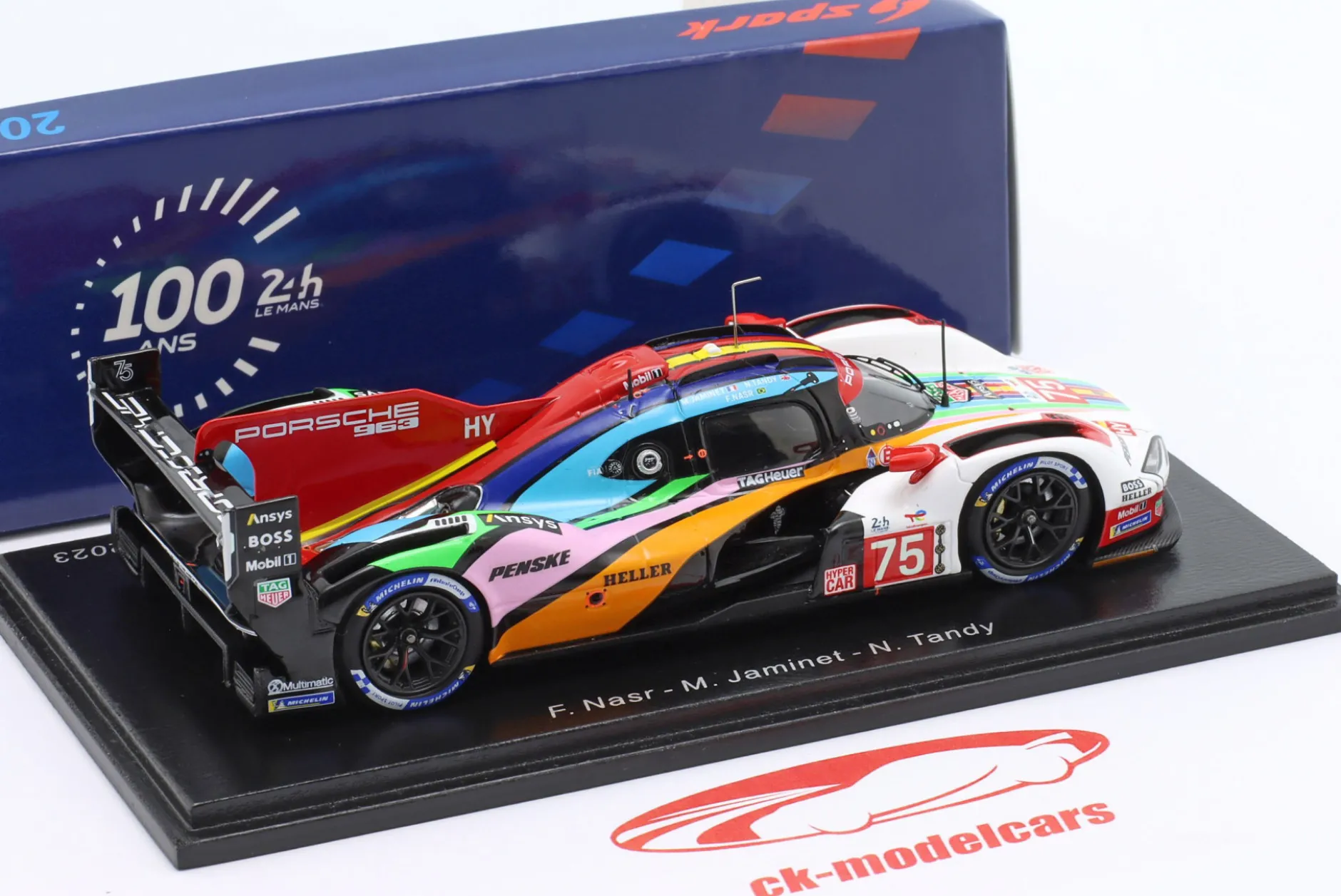 Penske Porsche 963 #75 24h LeMans 2023 Jaminet, Nasr, Tandy 1:43 Spark