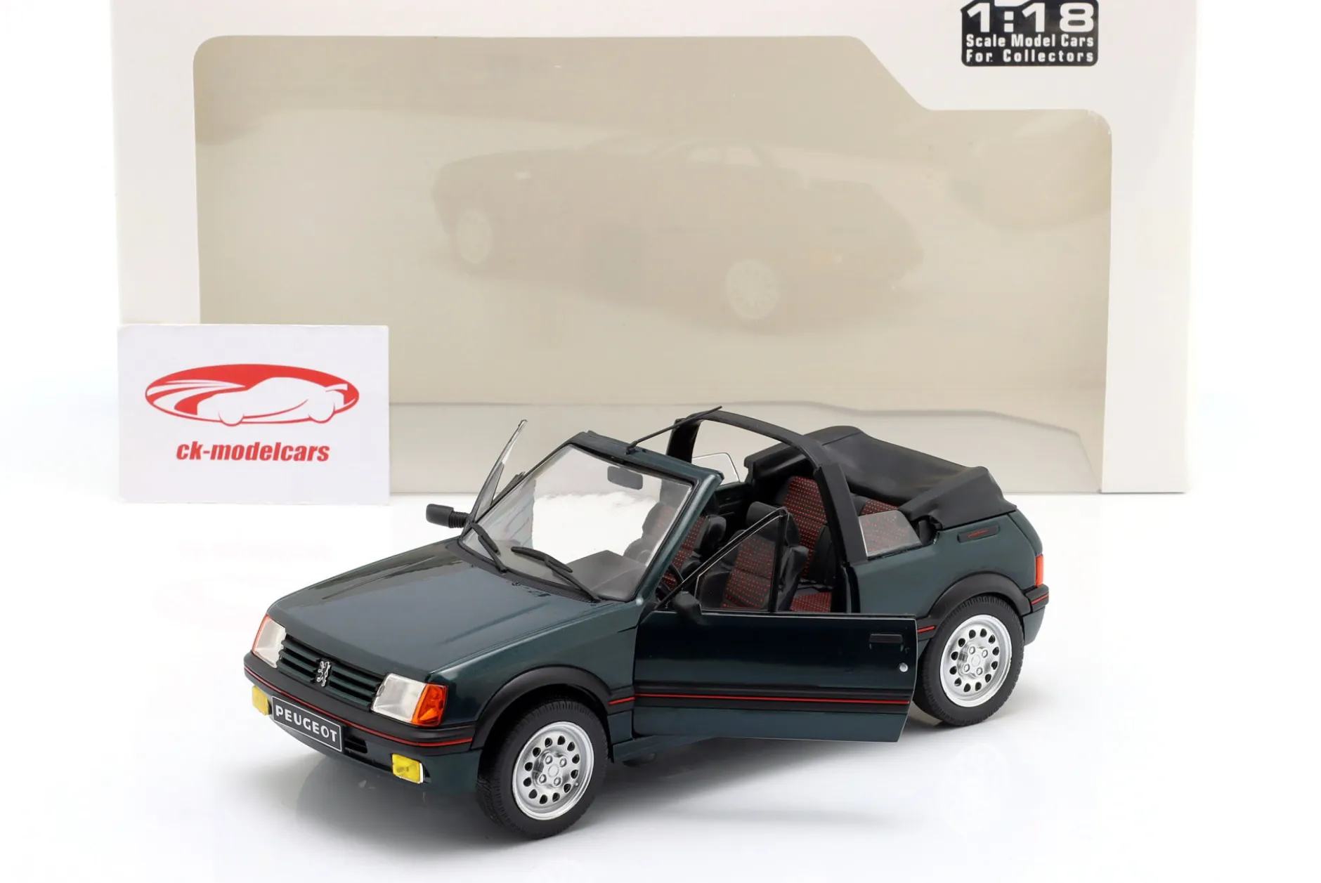Peugeot 205 CTI Baujahr 1986 dunkelgrün metallic 1:18 Solido