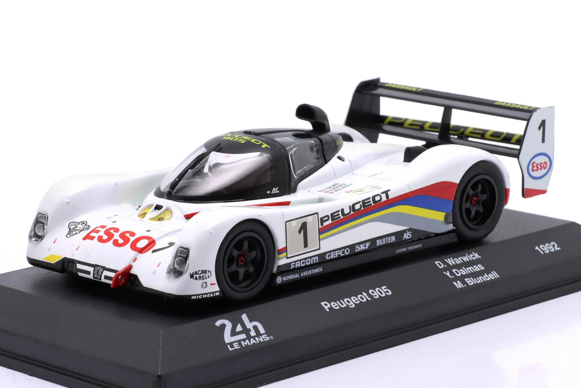 Peugeot 905 #1 Sieger 24h LeMans 1992 Warwick, Dalmas, Blundell 1:43 Altaya