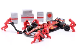 Pit Stop Diorama Carlos Sainz #55 Formel 1 2024 1:43 Bburago