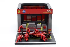 Pit Stop Diorama Carlos Sainz #55 Formel 1 2024 1:43 Bburago
