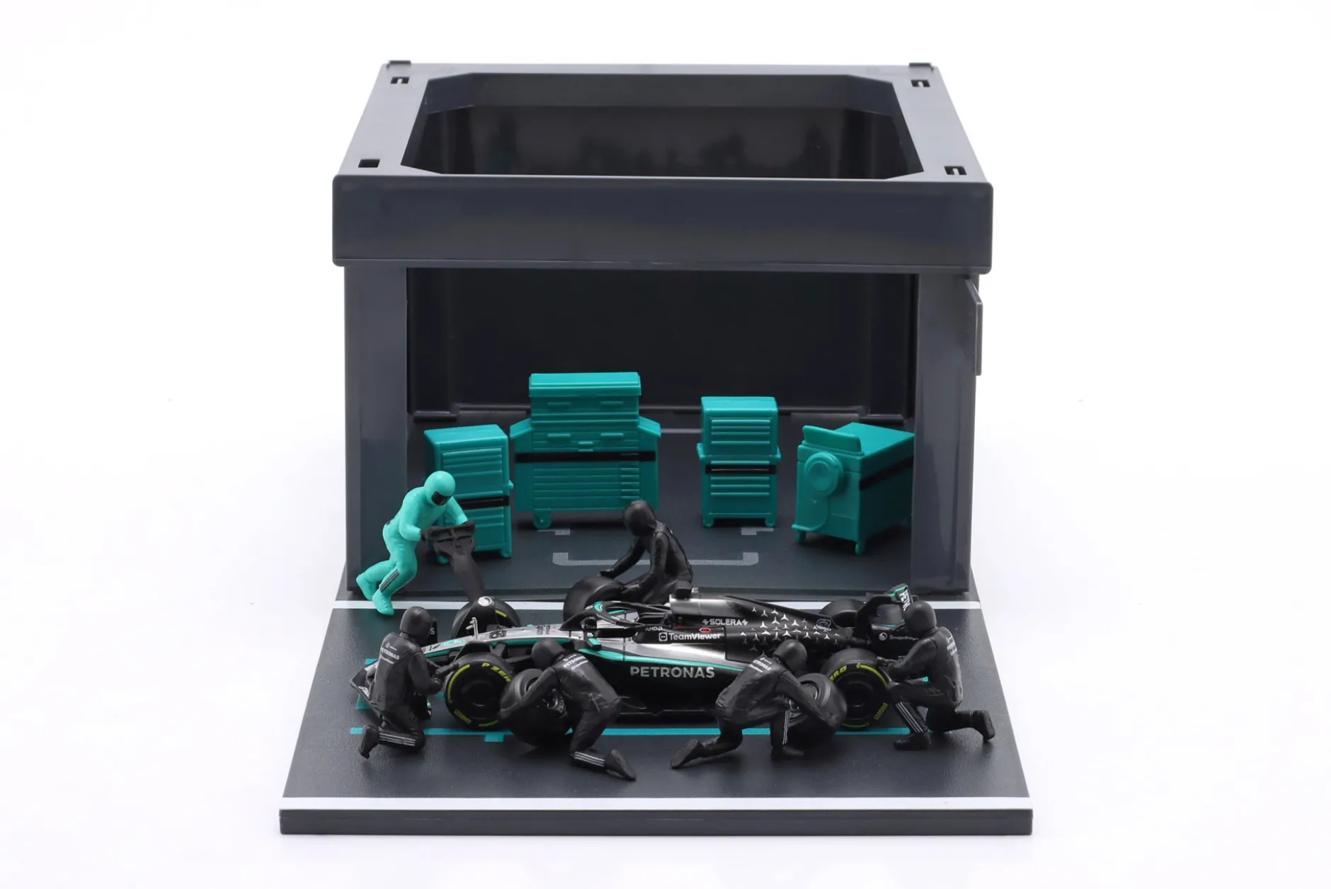 Pit Stop Diorama George Russell #63 Formel 1 2025 1:43 Bburago