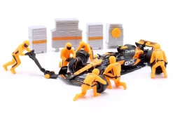 Pit Stop Diorama Lando Norris #4 Sieger Miami GP Formel 1 2024 1:43 Bburago
