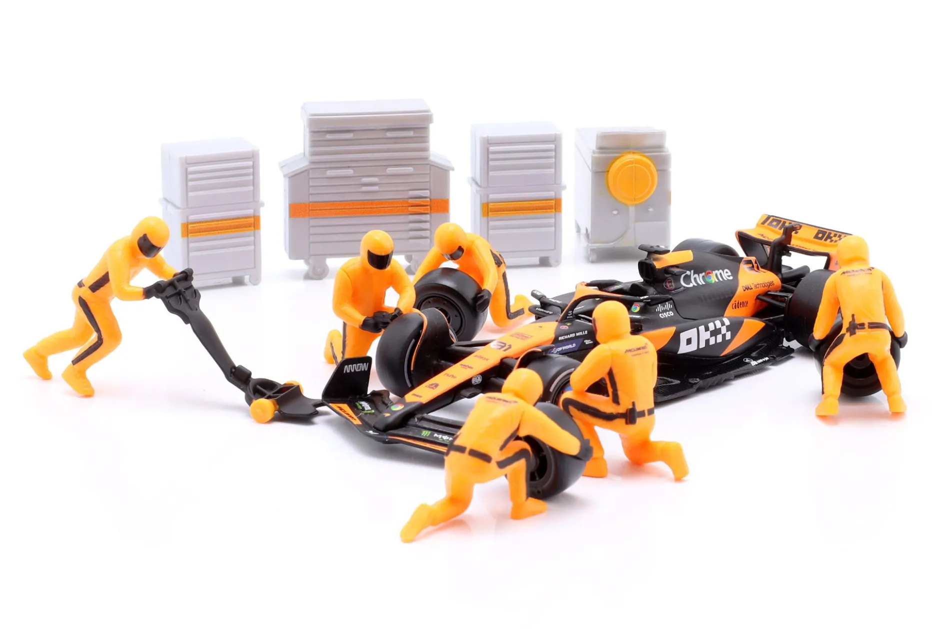 Pit Stop Diorama Oscar Piastri #81 Miami GP Formel 1 2024 1:43 Bburago