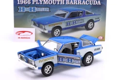 Plymouth Barracuda 426 Hemi Hustler Baujahr 1966 blau / grau 1:18 GMP