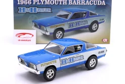 Plymouth Barracuda 426 Hemi Hustler Baujahr 1966 blau / grau 1:18 GMP