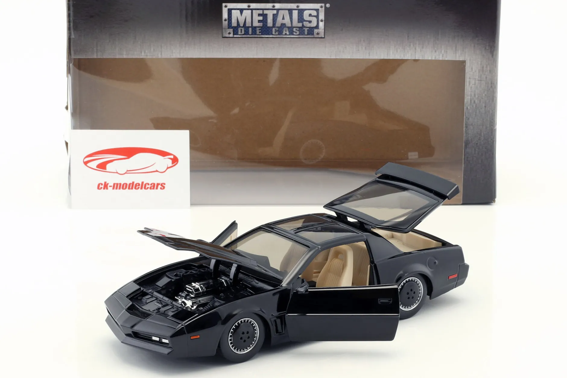 Pontiac Firebird K.I.T.T. TV-Serie Knight Rider (1982-1986) schwarz 1:24 Jada Toys