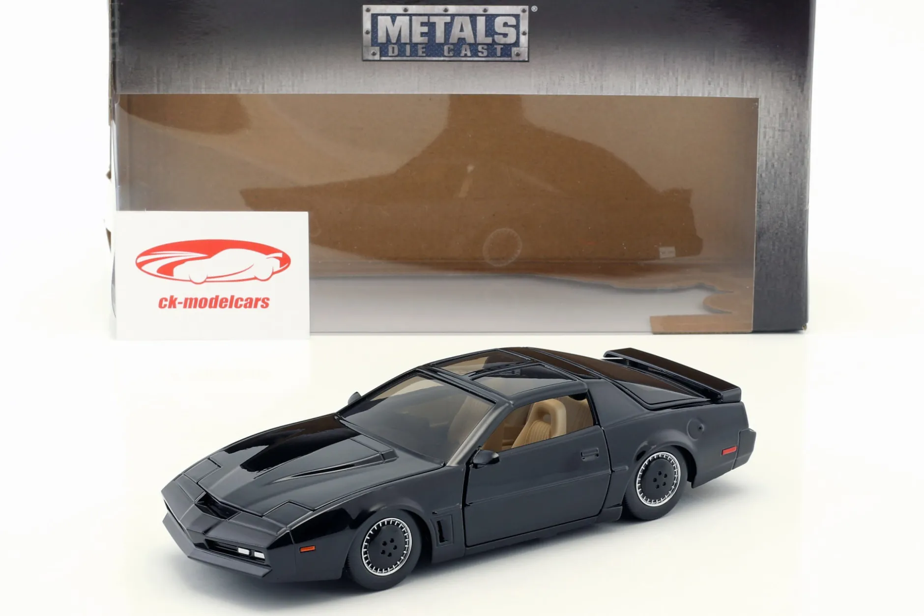 Pontiac Firebird K.I.T.T. TV-Serie Knight Rider (1982-1986) schwarz 1:24 Jada Toys