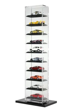 Porsche Acryl Vitrine - Stand Version für bis zu 10 Modelle in 1:43 Minichamps