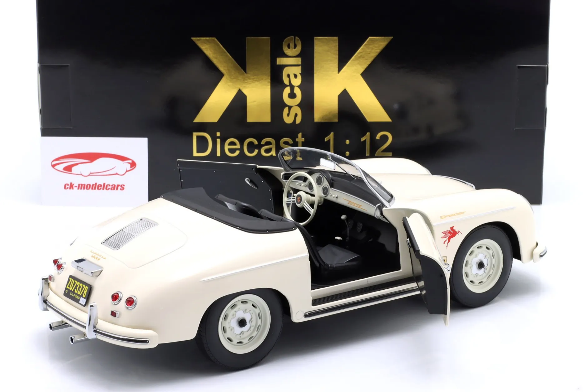 Porsche 356 A Speedster James Dean #33 Baujahr 1955 weiß 1:12 KK-Scale