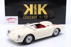 Porsche 550A Spyder Baujahr 1955 weiß / rot 1:12 KK-Scale