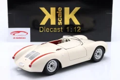 Porsche 550A Spyder Baujahr 1955 weiß / rot 1:12 KK-Scale