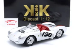 Porsche 550A Spyder #130 James Dean Little Bastard 1956 silber 1:12 KK-Scale
