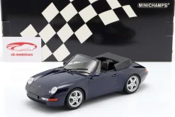 Porsche 911 (993) Cabriolet Baujahr 1994 irisblau metallic 1:18 Minichamps