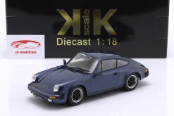 Porsche 911 Carrera Coupe Baujahr 1983 dunkelblau metallic 1:18 KK-Scale