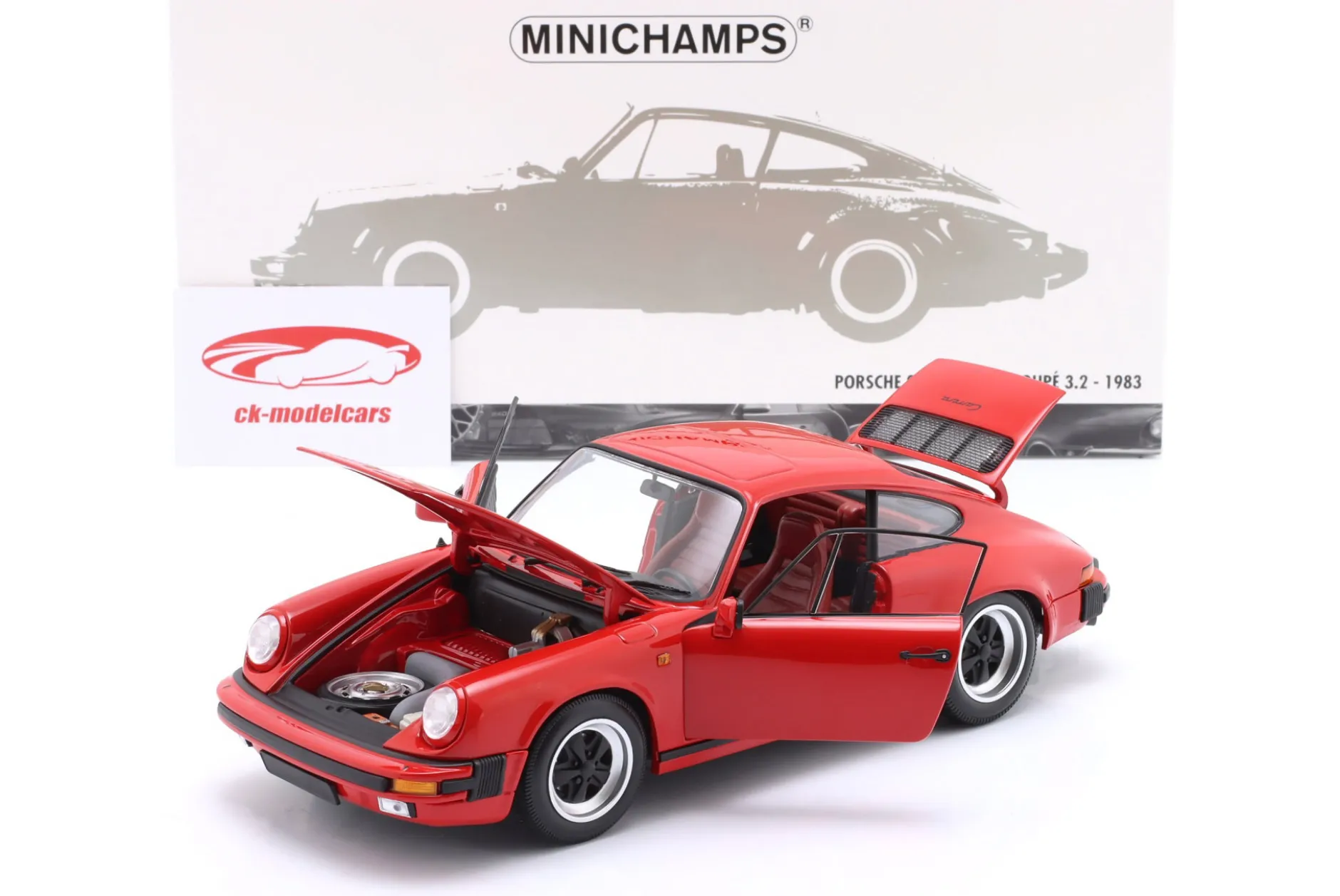 Porsche 911 Carrera Coupe 3.2 Baujahr 1983 rot 1:18 Minichamps