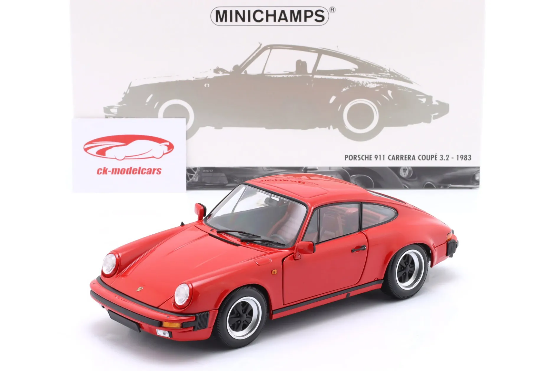Porsche 911 Carrera Coupe 3.2 Baujahr 1983 rot 1:18 Minichamps