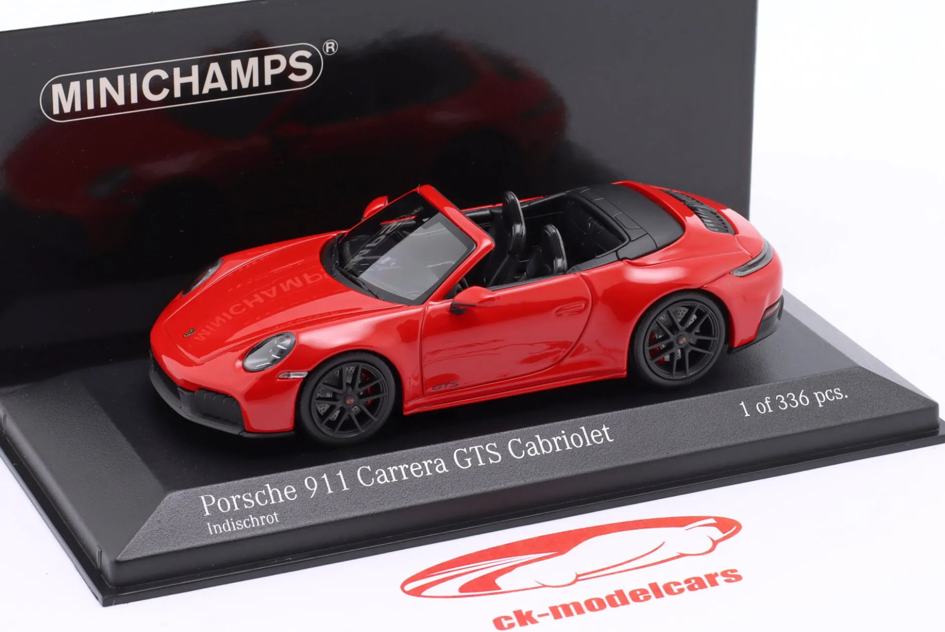 Porsche 911 (992.2) Carrera GTS Cabriolet 2024 indischrot 1:43 Minichamps