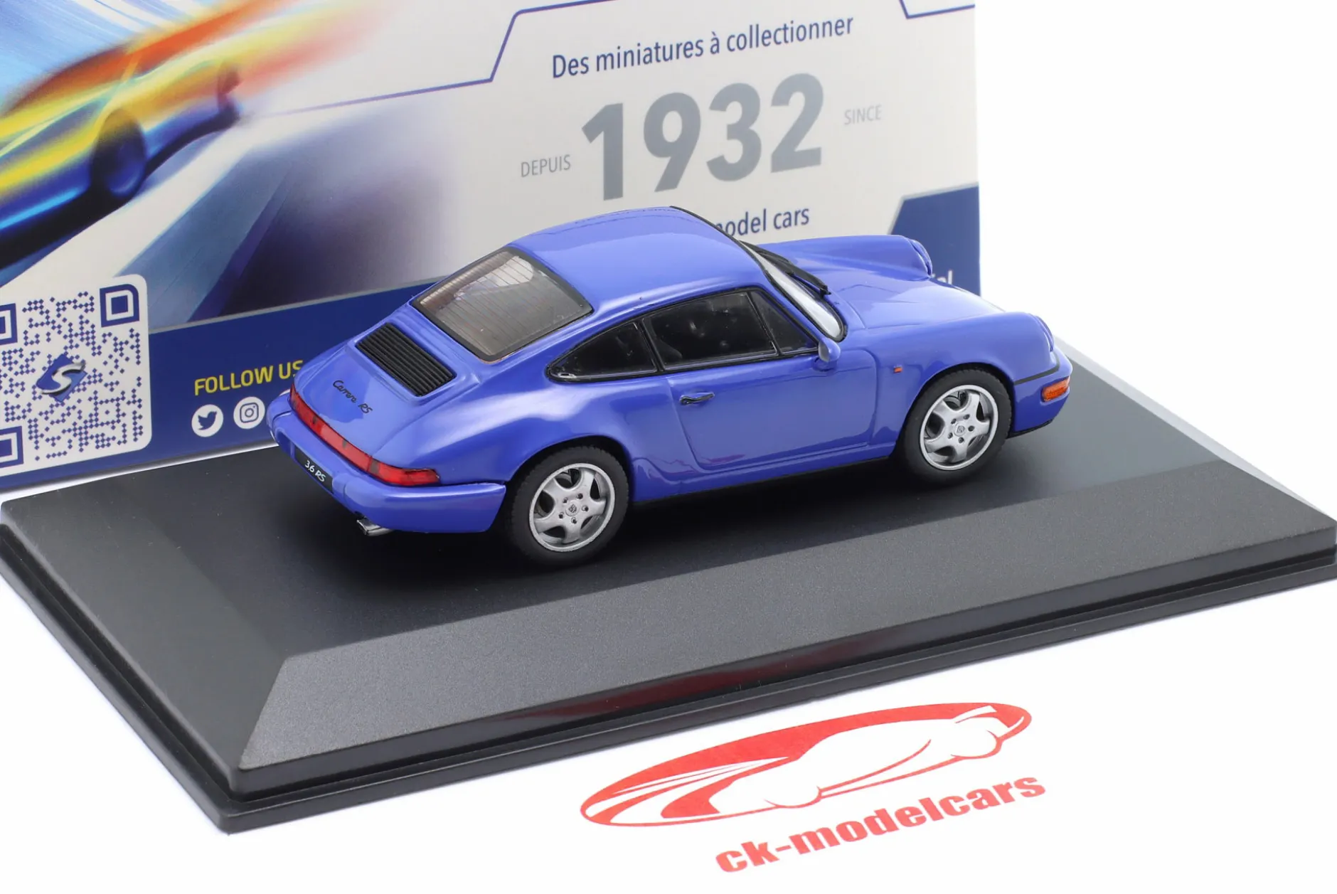 Porsche 911 (964) Carrera RS Baujahr 1992 maritimblau 1:43 Solido