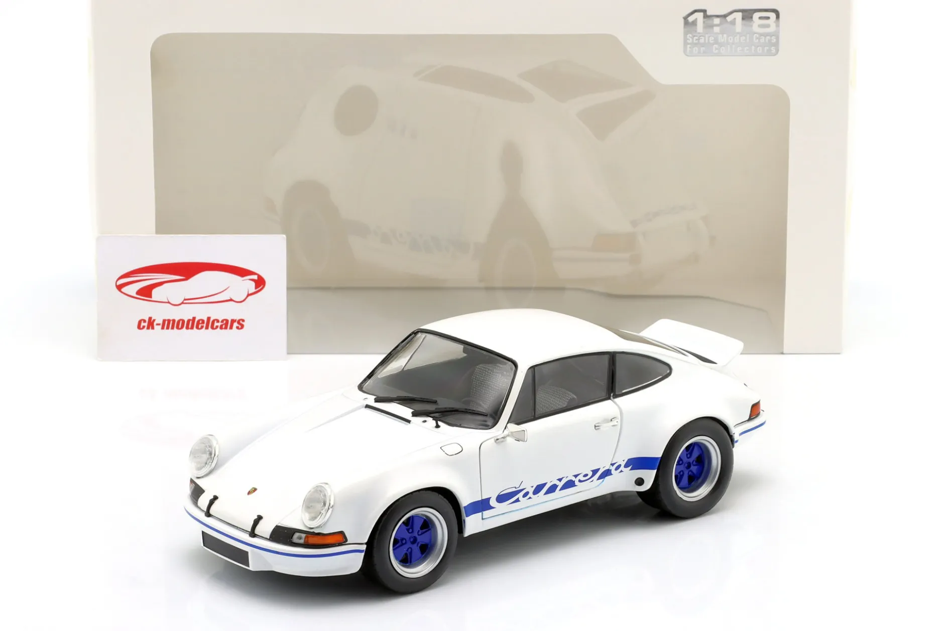Porsche 911 Carrera RSR Baujahr 1973 weiß / blau 1:18 Solido