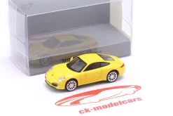 Porsche 911 (991) Carrera S Baujahr 2013 gelb 1:87 Minichamps
