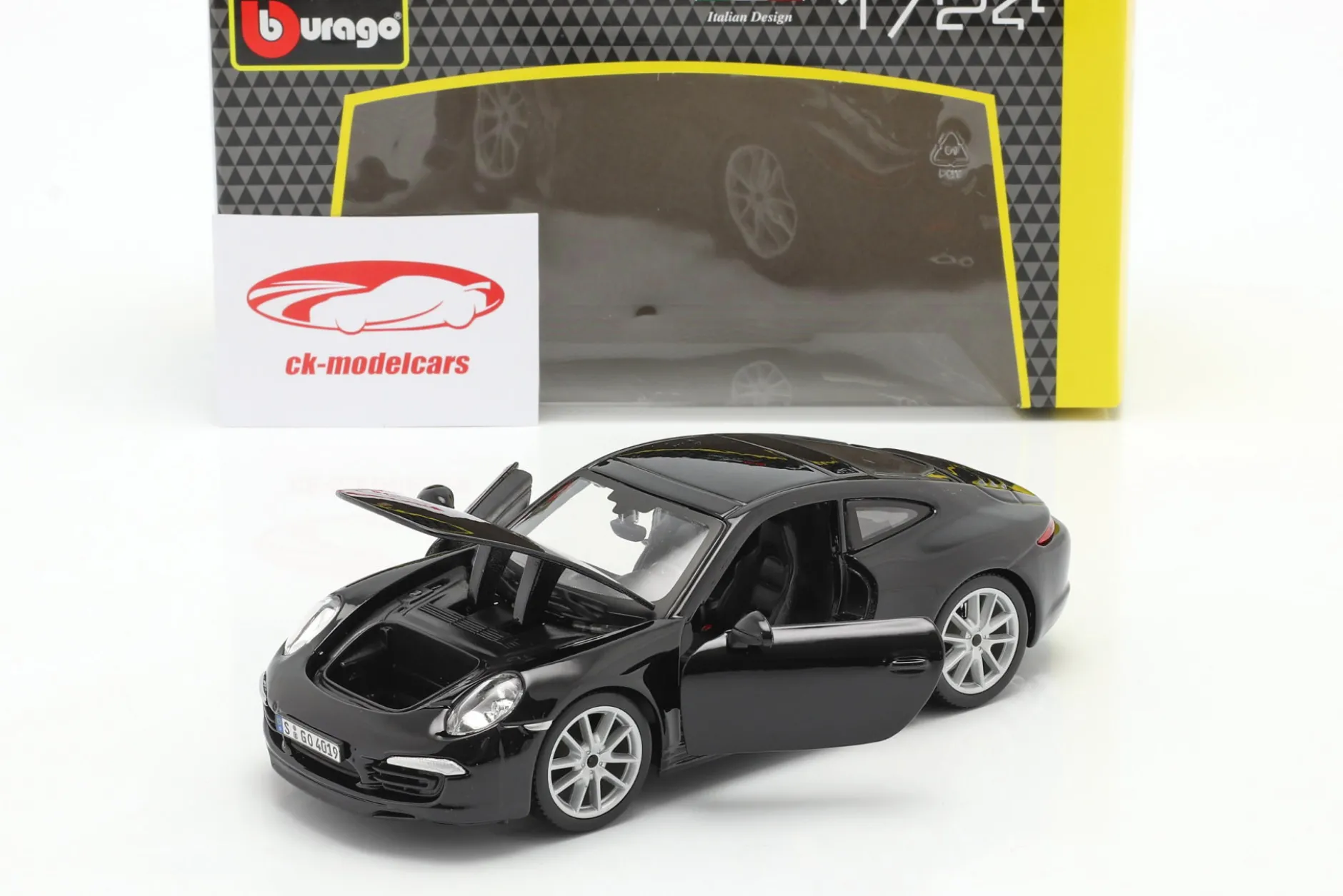 Porsche 911 (991) Carrera S Baujahr 2013 schwarz 1:24 Bburago
