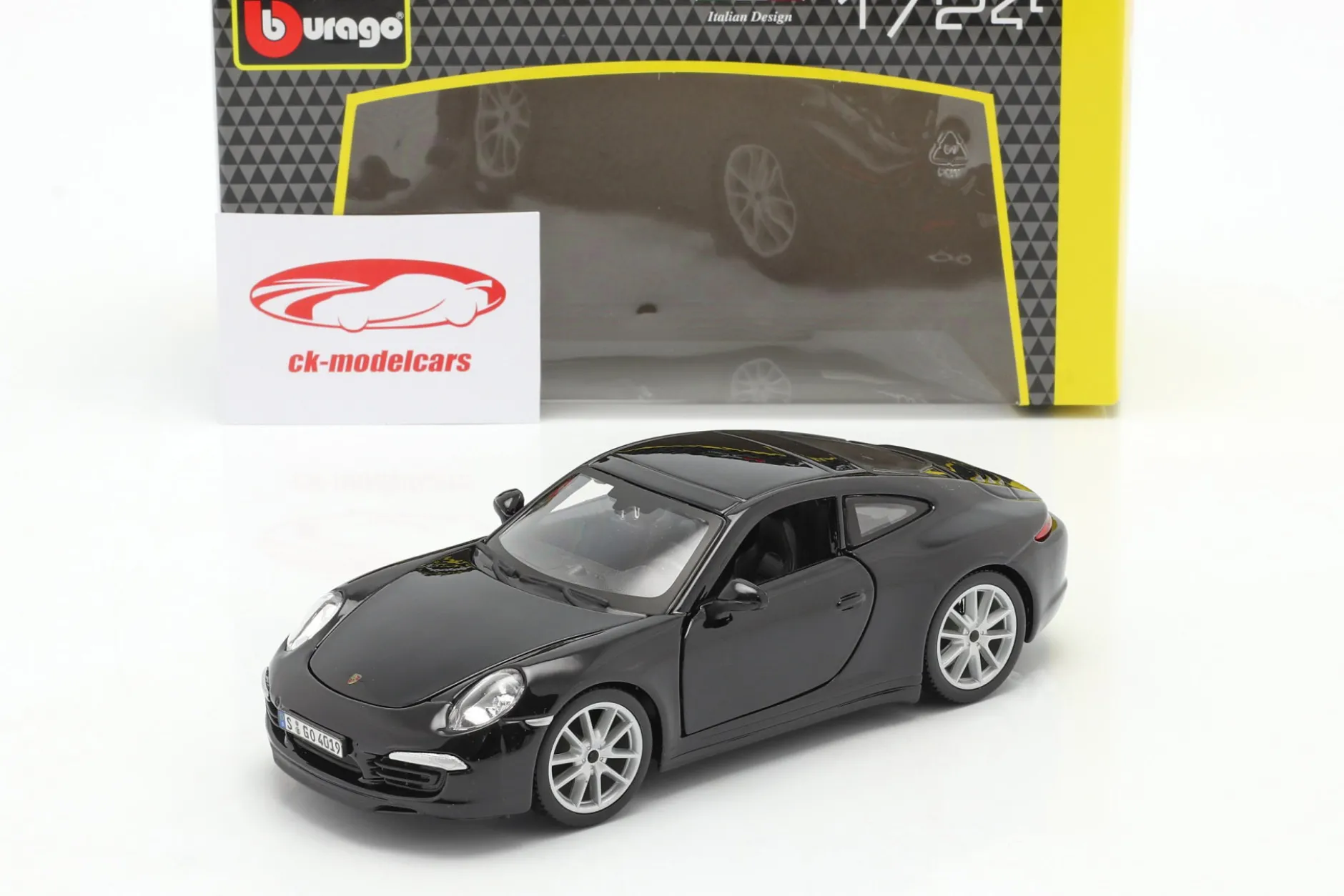 Porsche 911 (991) Carrera S Baujahr 2013 schwarz 1:24 Bburago