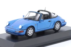 Porsche 911 (964) Carrera 2 Targa Baujahr 1991 blau metallic 1:43 Minichamps