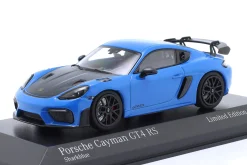 Porsche 718 (982) Cayman GT4 RS 2021 blau / schwarze Felgen 1:43 Minichamps