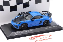 Porsche 718 (982) Cayman GT4 RS 2021 blau / schwarze Felgen 1:43 Minichamps