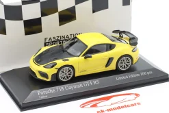 Porsche 718 (982) Cayman GT4 RS 2021 gelb / Neodym-Felgen 1:43 Minichamps
