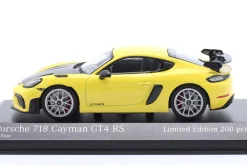 Porsche 718 (982) Cayman GT4 RS 2021 gelb / silberne Felgen 1:43 Minichamps