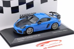 Porsche 718 (982) Cayman GT4 RS 2021 sharkblue / Neodym-Felgen 1:43 Minichamps