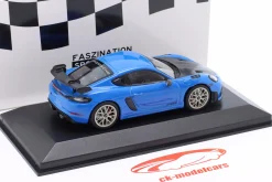 Porsche 718 (982) Cayman GT4 RS 2021 sharkblue / Neodym-Felgen 1:43 Minichamps