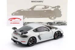 Porsche Cayman GT4 RS 2024 silber metallic / weissach package 1:18 Minichamps