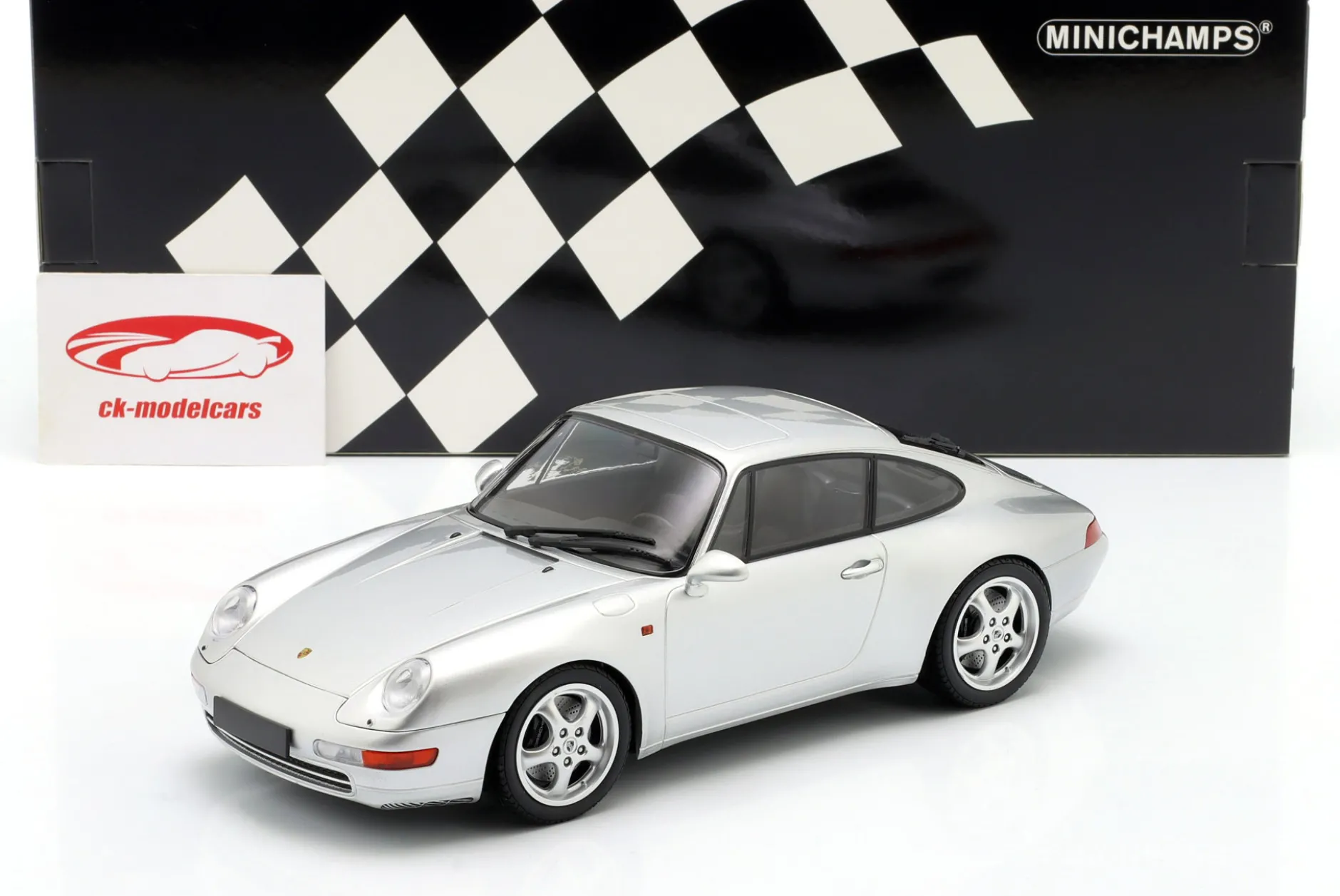 Porsche 911 (993) Coupe Baujahr 1993 silber 1:18 Minichamps