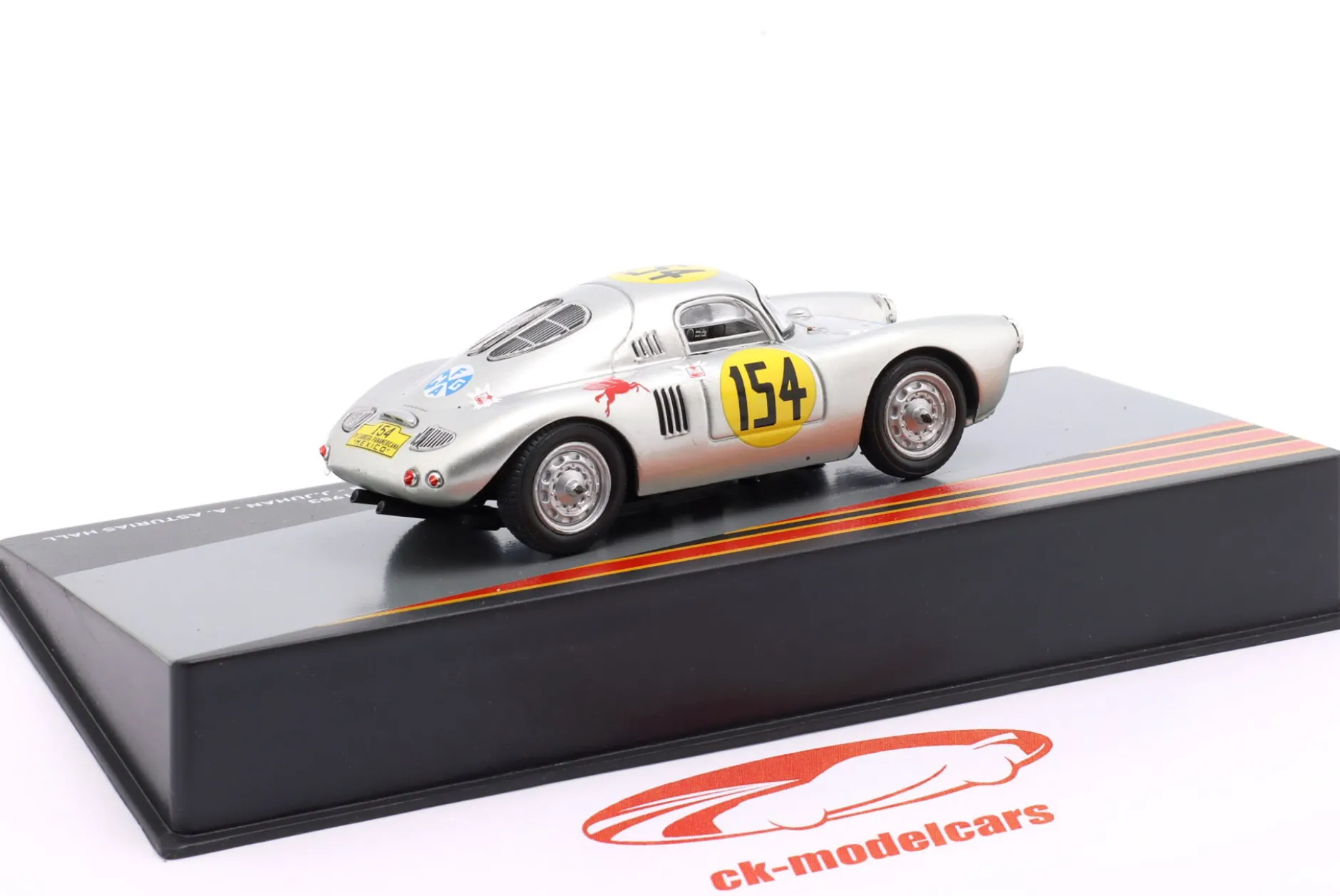 Porsche 550 Coupe #154 Carrera Panamericana 1953 Juhan, Hall 1:43 Altaya