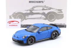 Porsche 911 (992) Dakar Baujahr 2022 blau 1:18 Minichamps