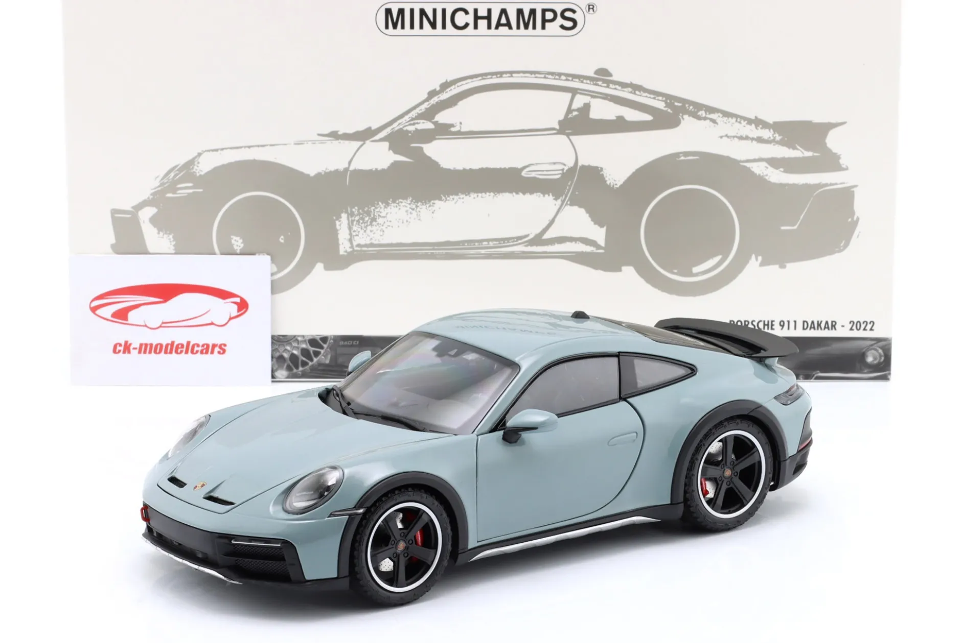 Porsche 911 (992) Dakar Baujahr 2022 grün metallic 1:18 Minichamps
