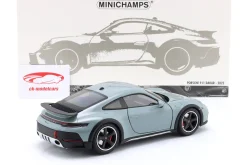 Porsche 911 (992) Dakar Baujahr 2022 grün metallic 1:18 Minichamps