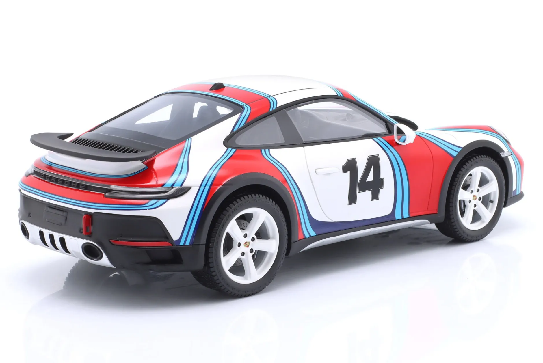 Porsche 911 (992) Dakar #14 Baujahr 2023 Martini Livery 1:18 Spark
