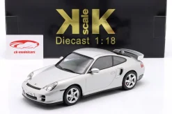Porsche 911 (996) GT2 Baujahr 2001 arktissilber metallic 1:18 KK-Scale
