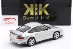 Porsche 911 (996) GT2 Baujahr 2001 arktissilber metallic 1:18 KK-Scale
