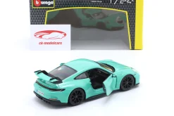 Porsche 911 (992) GT3 Baujahr 2021 mintgrün 1:24 Bburago