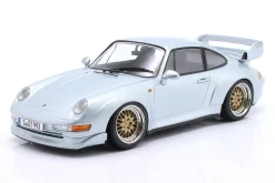 Porsche 911 (993) GT2 Baujahr 1996 polarsilber / BBS Reifen 1:18 KK-Scale